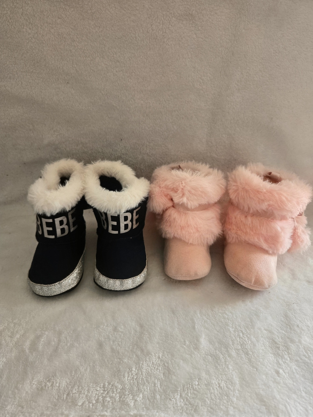 BeBe Girls Boots and Blush Faux-Fur Cozy Boots  Shoe Bundle size 2 Baby